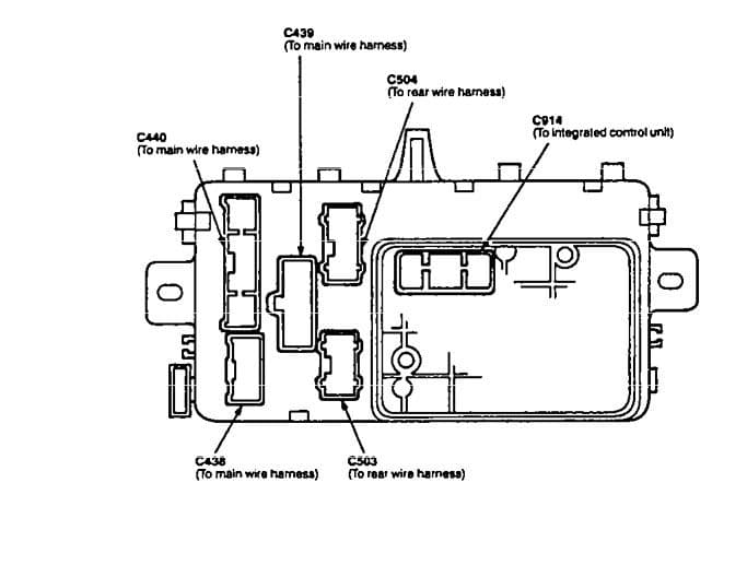 Acura Integra – fuse box diagram - (back view)