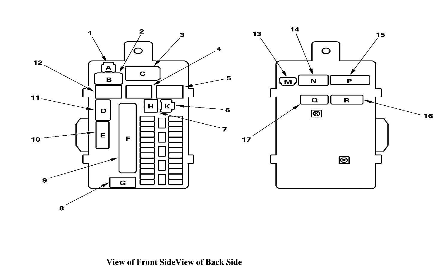Acura TL - fuse box diagram- driver's under-dash fuse/relay box