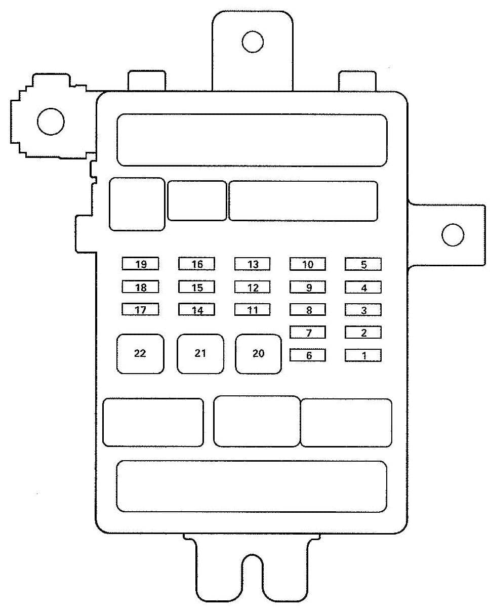 Acura TL - fuse box diagram - passenger's Under-dash Fuse/Relay Box (Fuse-to-Components Index)