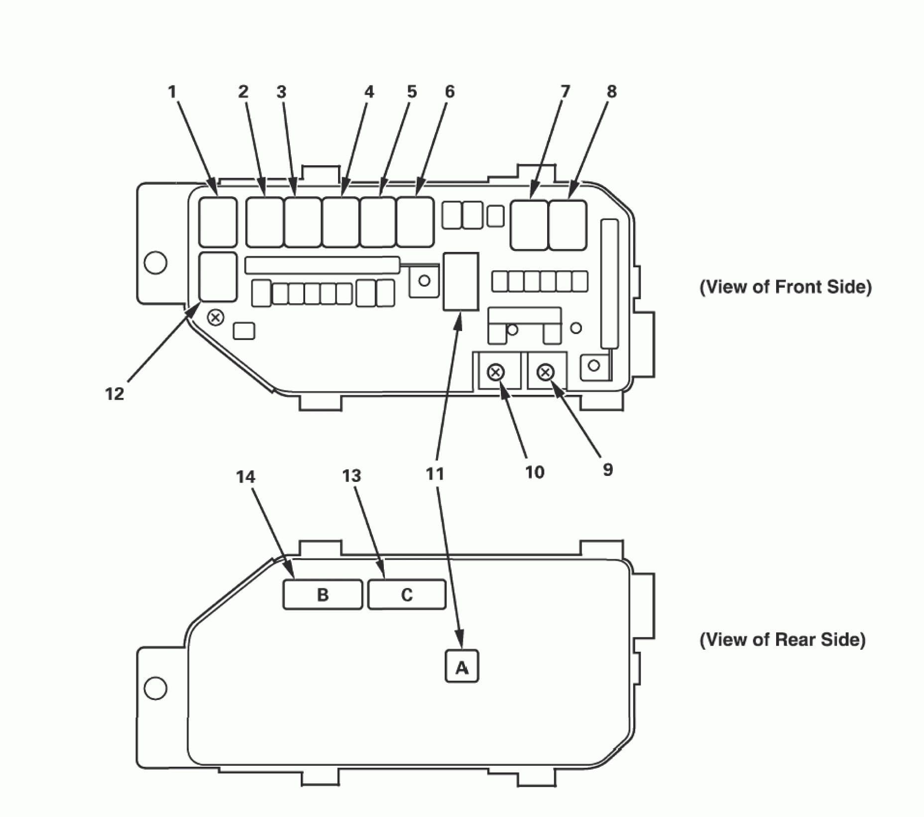 Acura TL - fuse box diagram - under-hood fuse/relay box