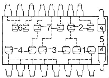 AMC Gremlin - fuse box diagram - type 1