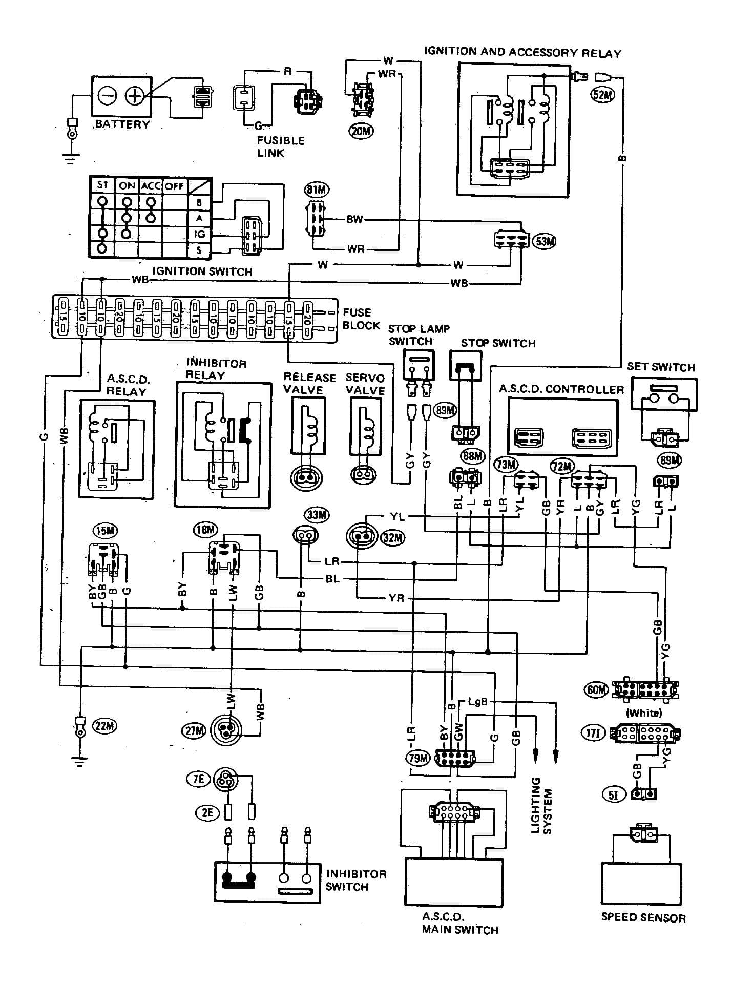 Nissan Datsun 200SX (1980) - wire diagram - automatic speed control device