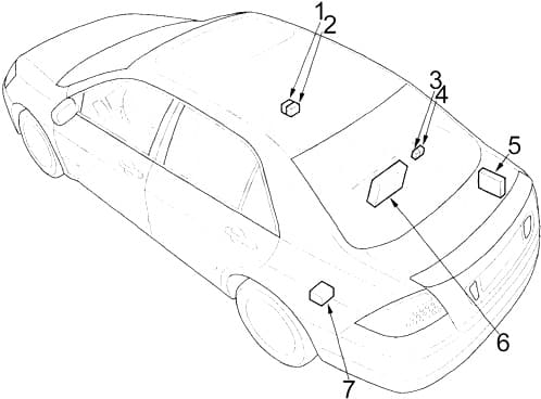 Honda Accord - fuse box diagram - sedan