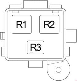 Lexus LS 430 - fuse box diagram - engine compartment relay box 2