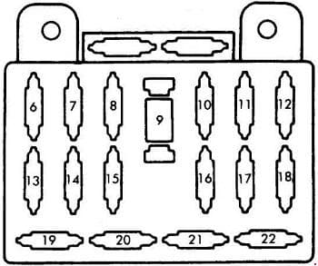 Mazda B2000 - fuse box diagram - dashboard