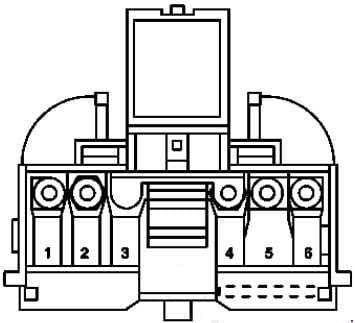 Mercedes-Benz SLK (R171) - fuse box diagram - front prefuse