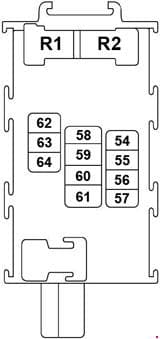 Nissan X-Trail - fuse box diagram - instrument panel