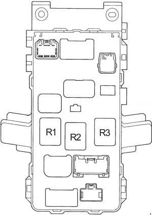 Toyota Avensis - fuse box diagram - passenger compartment fuse box