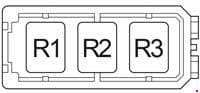 Toyota Hilux - fuse box diagram - engine compartment relay box