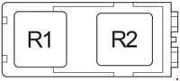 Toyota Hilux - fuse box diagram - engine compartment relay box
