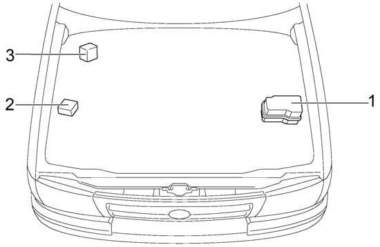 Toyota Tacoma - fuse box diagram -  engine compartment location