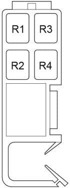 Toyota Venza - fuse box diagram - passenger compartment relay box